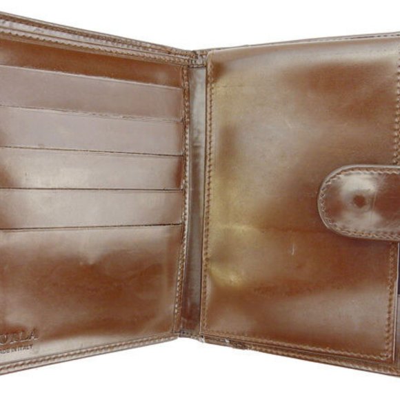 AUTHENTIC Furla Wallet Purse Folding wallet Logo Brown Woman Authentic Used - Picture 5 of 6